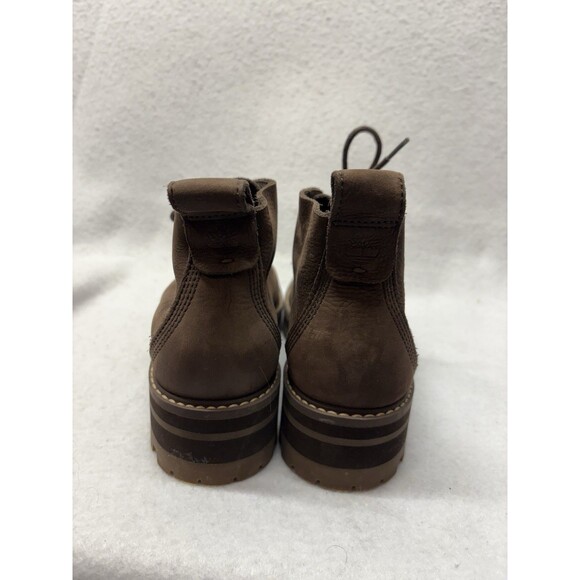 Timberland womens 6.5 Courmayeur Chukka leather Brown LugSole Chunky Ankle boot - Picture 4 of 7
